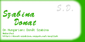 szabina donat business card