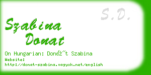 szabina donat business card
